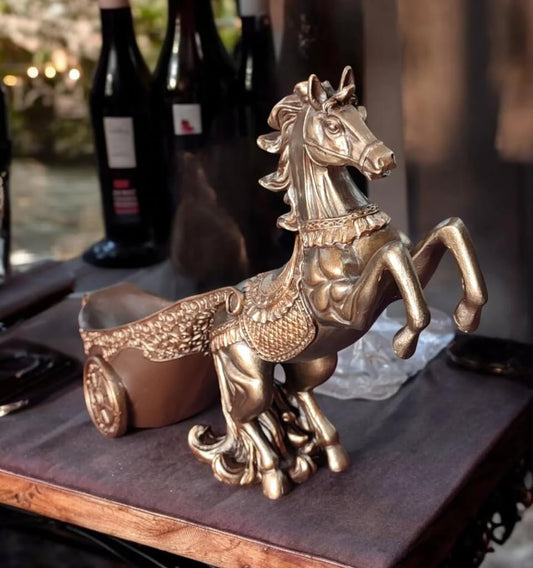 Luxury Horse Wine Rack, Horse Wine Holder, Horse Wine Rack Sculpture, Polyester Horse Wine Rack, Decorative Horse Wine Holder