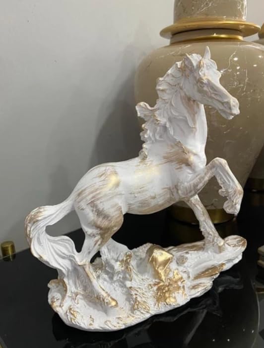 Handcrafted Horse Statue, Modern Animal Statue, Polyester Horse Art, Modern Horse Decor, Horse Lover Decor, Horse Sculpture, Horse Statue