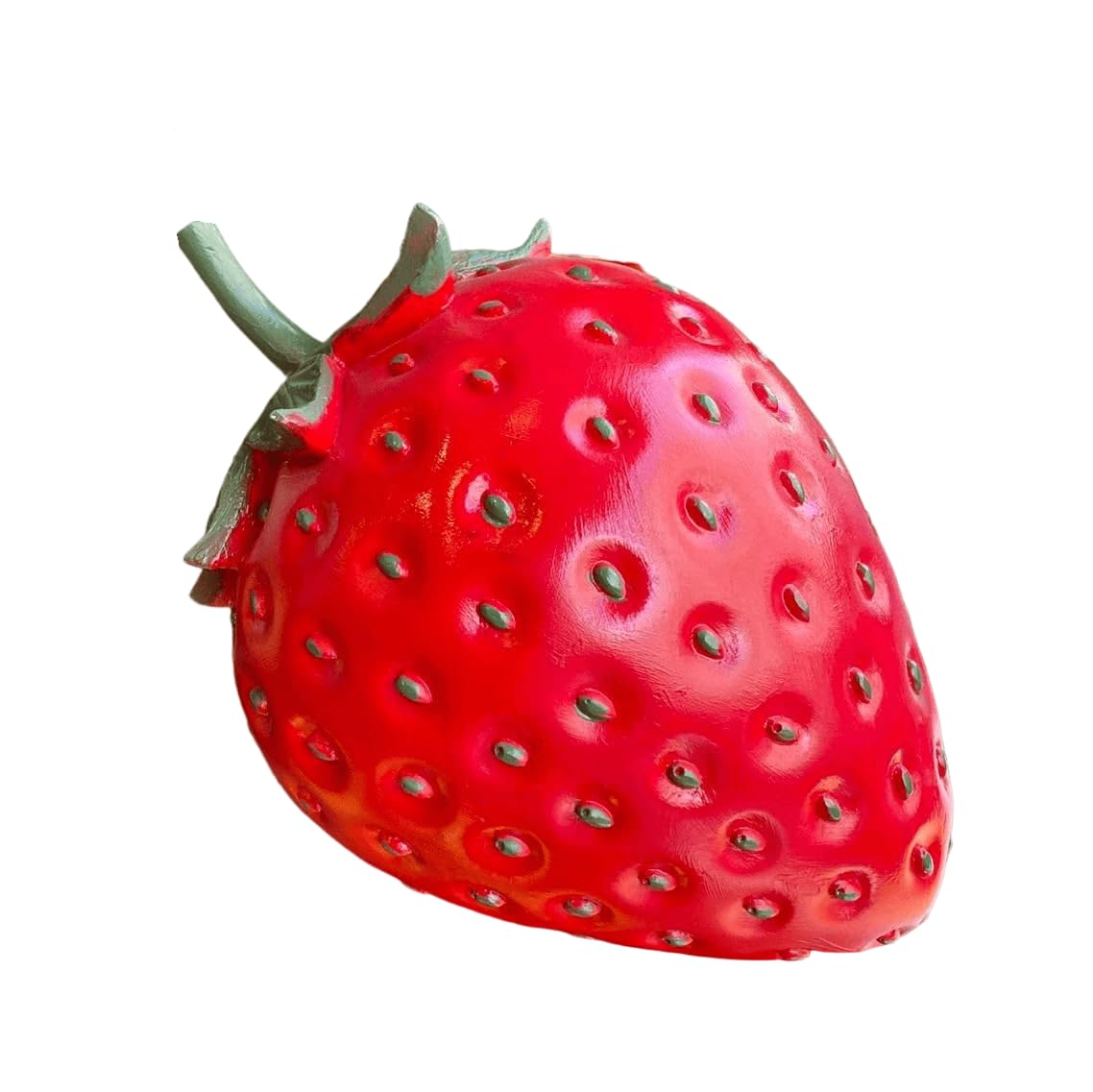 Grande scultura decorativa a forma di fragola, decorazione a forma di fragola, statua a forma di fragola, decorazione unica a tema frutta, scultura a forma di fragola, decorazione a tema frutta, scultura a tema frutta, oggetti a forma di fragola