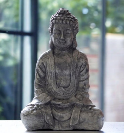 Meditating Buddha Statue, Polyester Buddha Figurine, Small Buddha Sculpture, Buddha Statue in Meditation Pose, Buddha Sculpture