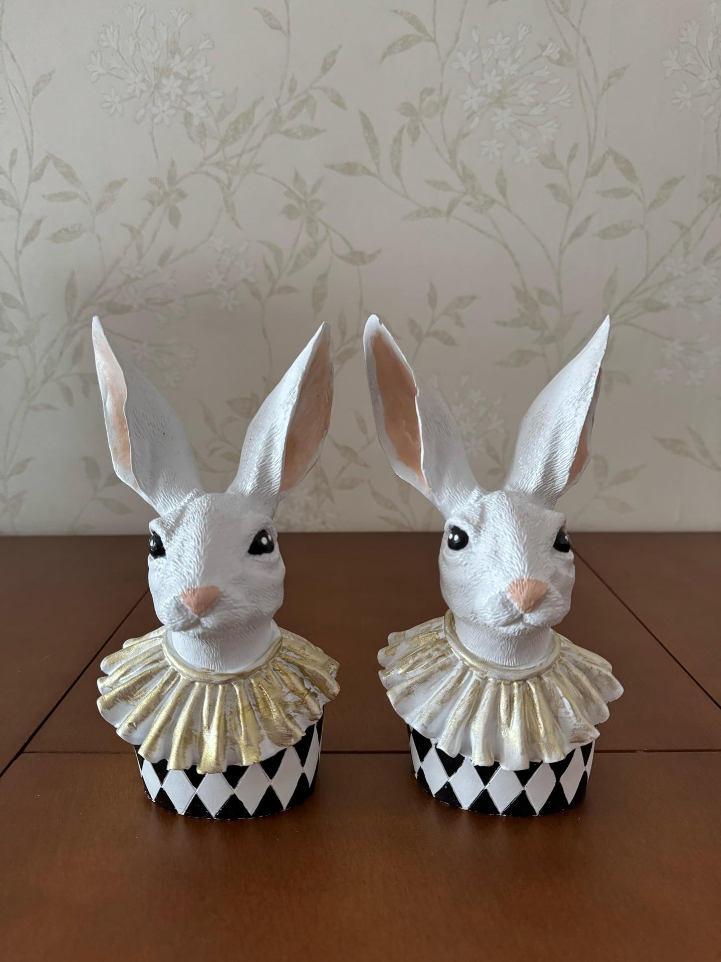 Bunny Bust Figurines, Bunny Bust Decor, Rabbit Figurines Set, Bunny Art Decor, Bunny Decor, Easter Rabbit Figurine, Handmade Rabbit Figurine