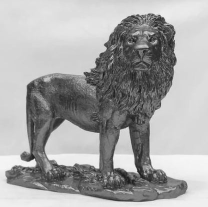 Majestic Lion Statue, Lion Figurine, Handmade Lion Sculpture for Shelf or Desk Display, Lion Statue Decor, Animal Sculpture Gift