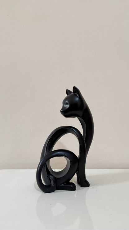 Abstract Cat Sculpture, Minimalist Cat Figurine, Geometric Cat Ornament, Cat Lover Gift, Home Accent, Geometric Cat Statue, Cat Sculpture, Cat Figurine