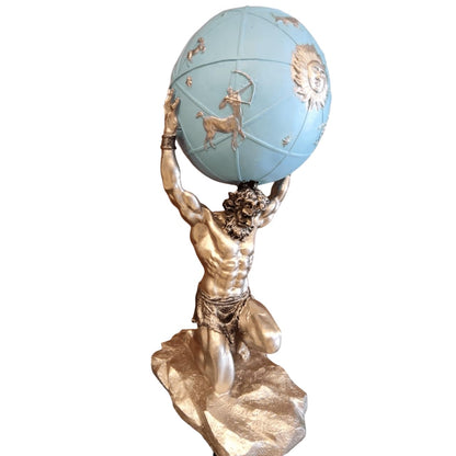 Atlas hält die Globus-Statue, Atlas-Figur, griechische Mythologie-Dekor, Atlas-Skulptur, Mythologie-Kunst-Dekor, Mythologie-Statue, Atlas-Büste-Dekor, Atlas-Statue