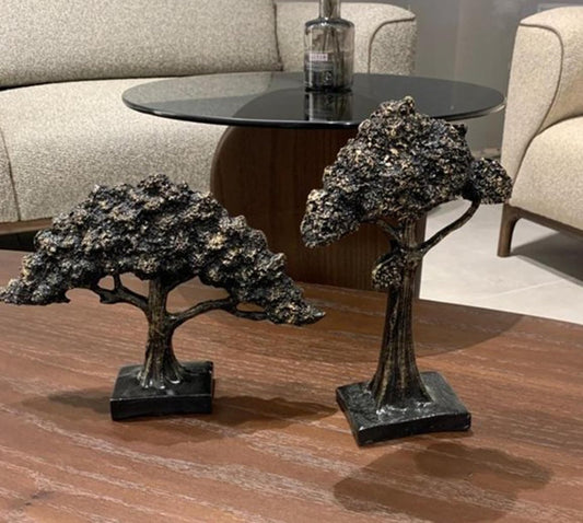 Rustic Tree Sculpture Set, Textured Tree Decor, Handmade Tree Figurine, Minimalist Tree Decor, Handmade Nature Decor, Tabletop Tree Decor, Tabletop Nature Decor
