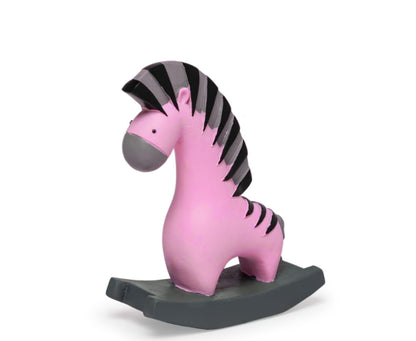 Minimalist Zebra Statue with Rocking Base, Polyester Cute Zebra Decor, Zebra Statue, Small Zebra Decor, Rocking Zebra Statue, Zebra Decor