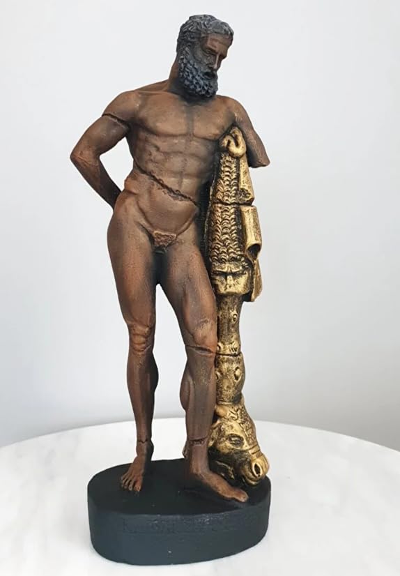 Antike griechische Herkules-Statue, handgemachte Mythologie-Statue, handgemachte Herkules-Skulptur, griechische Mythologie-Herkules-Figur, Herkules-Statue