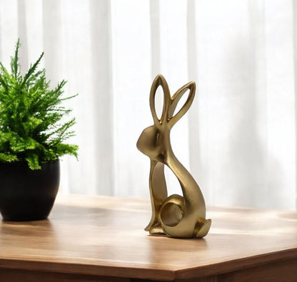 Abstrakte Hasenskulptur, Hasenfigur, Hasenskulptur, Geschenk für Tierliebhaber, Minimalistische Hasenstatue, Hasen-Polyester-Skulptur