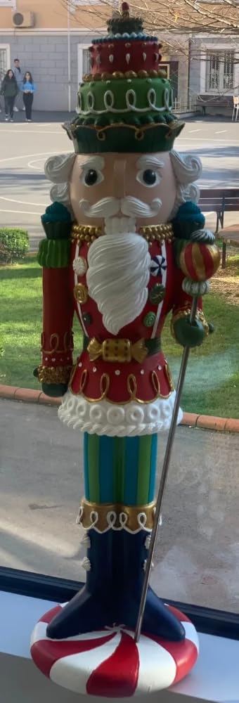 Christmas Nutcracker Soldier Figurine, Colorful Nutcracker Soldier, Festive Nutcracker Statue, Soldier Pastry Maker, Nutcracker Sculpture, Nutcracker Figurine, Nutcracker Soldier Sculpture