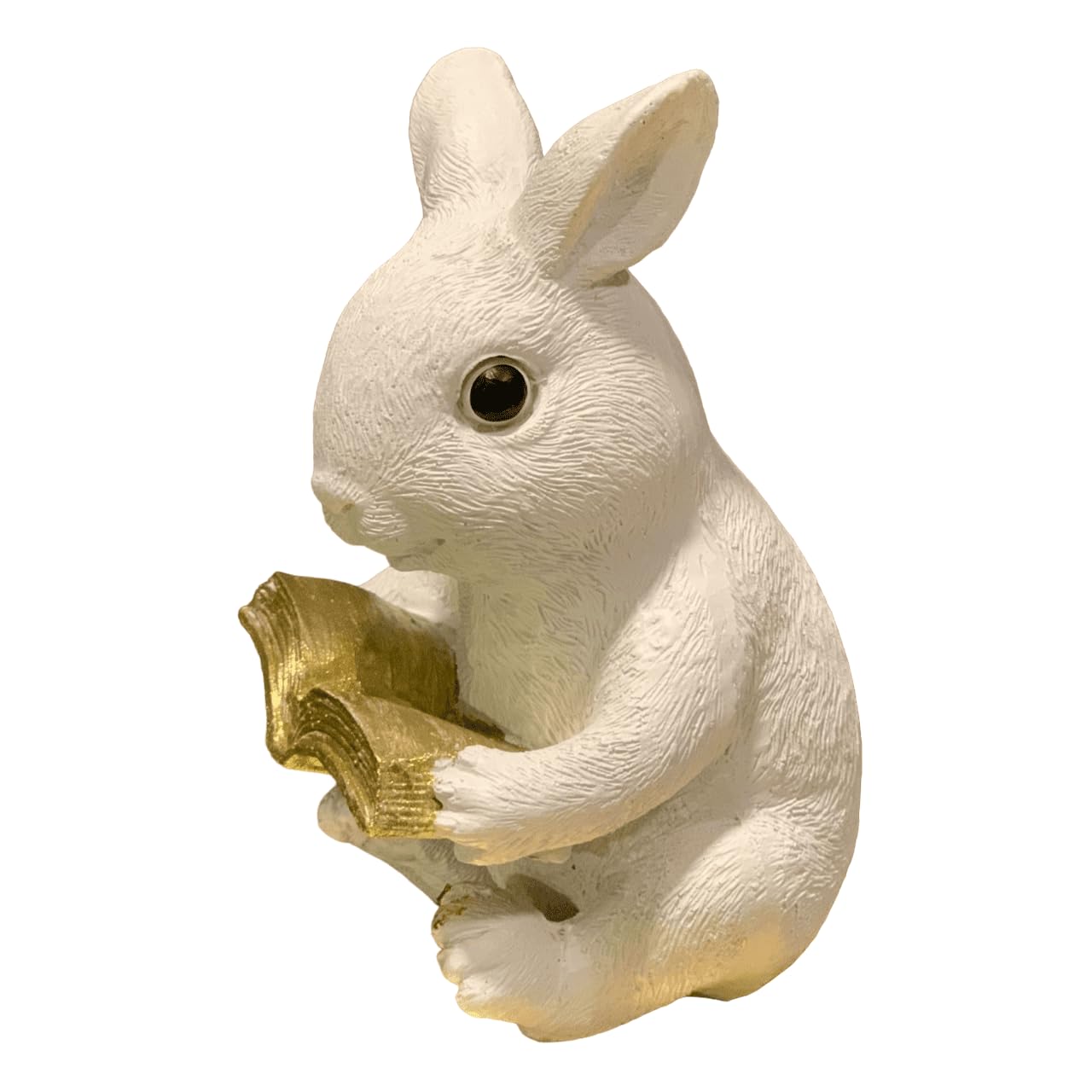 Adorable Reading Bunny Figurine, Cute Easter Decoration, Book Lover Bunny, Book Lover Gift Idea, Easter Rabbit Decor, Easter Bunny Decor, Easter Rabbit Sculpture