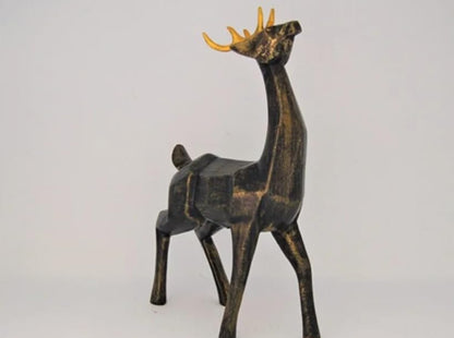 Modern Cubic Deer Statue, Geometric Deer Sculpture, Cubic Deer Statue, Cubic Deer Sculpture, Geometric Reindeer Decor, Cubic Reindeer Statue
