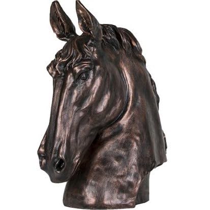 Handmade Horse Head Statue, Elegant Horse Figurine, Horse Head Statue, Horse Sculpture Art, Polyester Horse Statue, Elegant Horse Decor