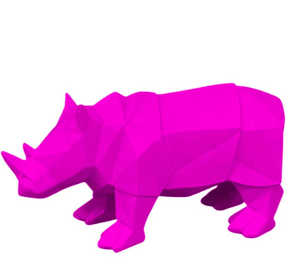 Modern Geometric Rhino Statue in Cubic Design, Geometric Rhino Sculpture, Cubic Rhino Statue, Minimalist Rhino Decor, Abstract Rhino Decor