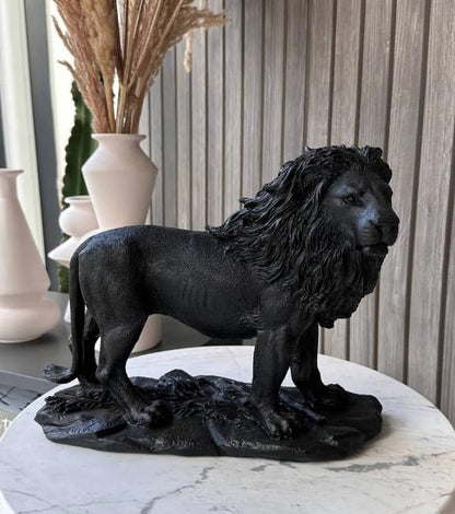 Majestic Lion Statue, Lion Figurine, Handmade Lion Sculpture for Shelf or Desk Display, Lion Statue Decor, Animal Sculpture Gift