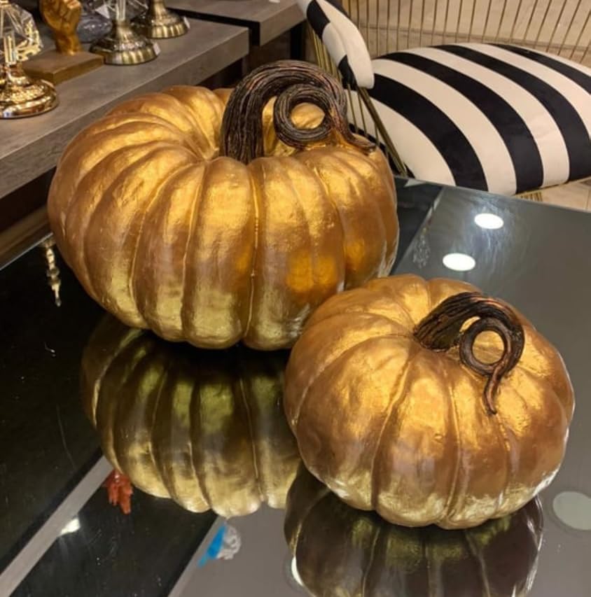 Decorative Pumpkin Set or Single, Autumn Home Decoration, Pumpkin Decor, Halloween Centerpiece, Autumn Home Decor, Elegant Fall Decoration, Pumpkin Sculpture, Pumpkin Statue
