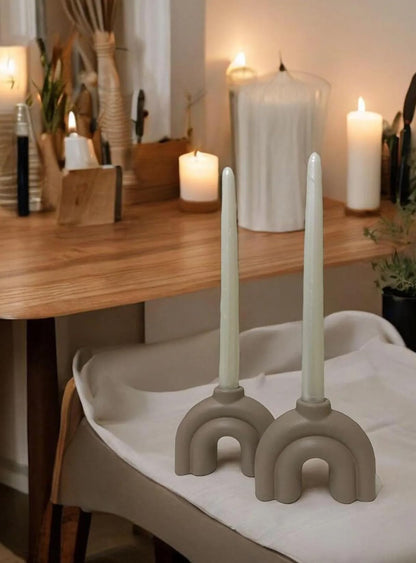 Kerzenständer im Vintage-Stil, Kerzenständer aus Keramik, handgefertigter Kerzenständer, kleiner Kerzenständer, Kerzenständer