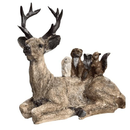 Handmade Deer Figurine, Winter Home Decor, Deer Ornament, Decorative Deer Figurine, Holiday Gift, Christmas Tabletop Decor, Deer Sculpture, Deer Figurine, Deer Decor, Deer Statue