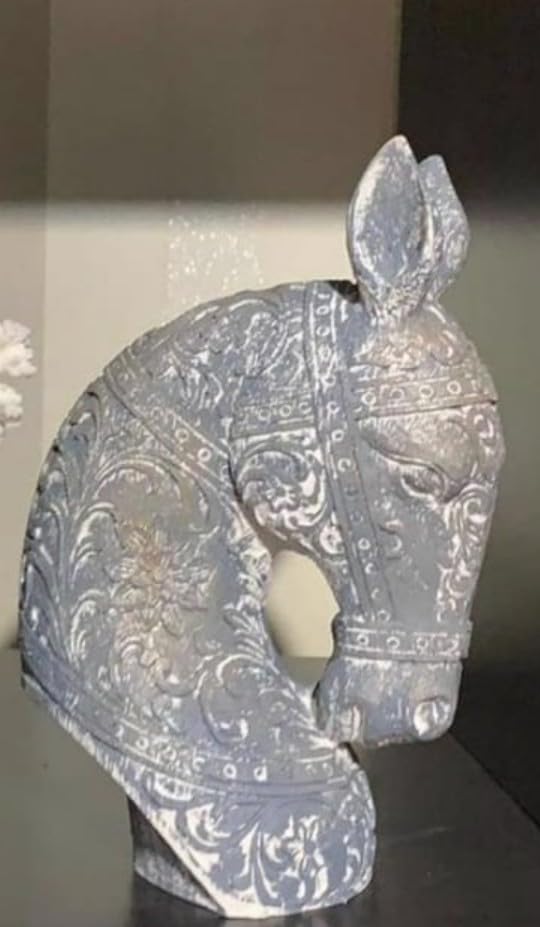 Ornate Horse Head Sculpture, Elegant Horse Figurine, Decorative Horse Head, Polyester Horse Decor, Horse Lover Gift, Modern Horse Bust, Horse Head Decor, Horse Head Statue