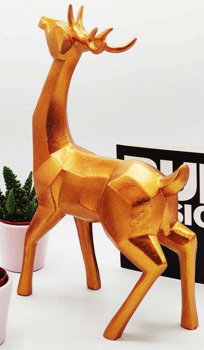 Modern Cubic Deer Statue, Geometric Deer Sculpture, Cubic Deer Statue, Cubic Deer Sculpture, Geometric Reindeer Decor, Cubic Reindeer Statue