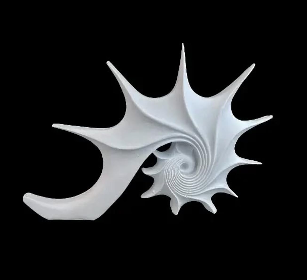 Spiral Fossil Sculpture, Nautical Coastal Decor, Polyester Nautical Fossil Decor, Fossil Shell Statue, Seashell Fossil Sculpture, Fossil Shell Sculpture