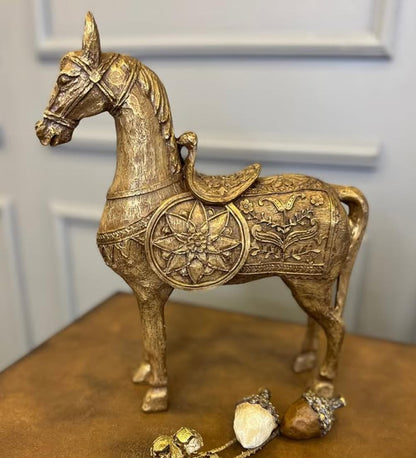 Antique Style Decorative Horse Statue, Ancient Horse Statue, Horse Decor Sculpture, Traditional Horse Statue, Historic Horse Figurine