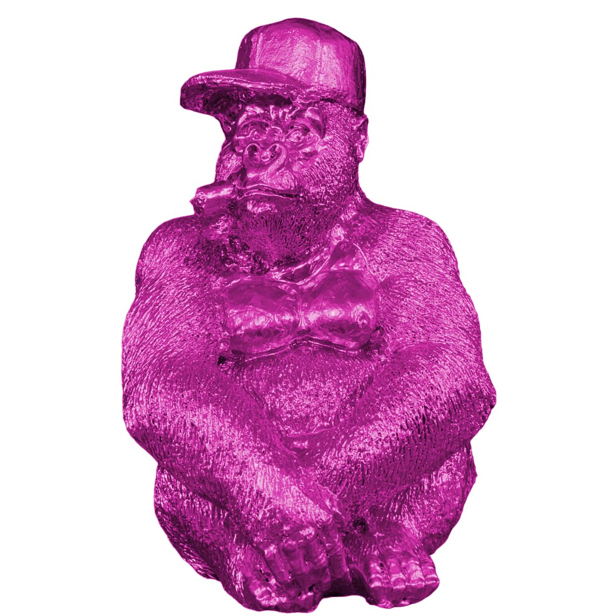 Smoking Gorilla Statue with Cap, Cool Gorilla Smoking Pipe Decor, Urban Style Gorilla Statue with Hat, Gorilla Statue with Cigarette and Cap
