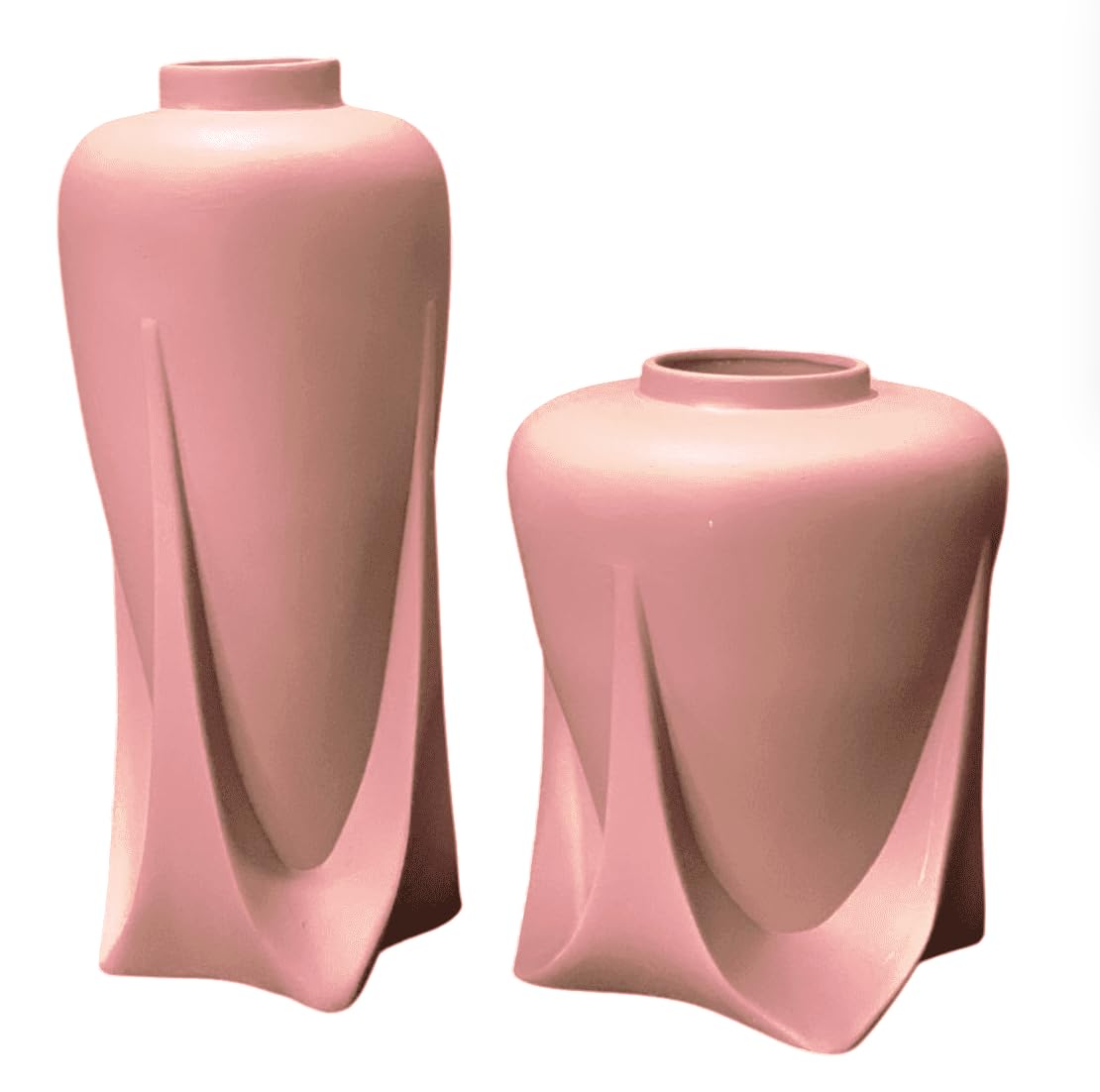 Modern Ceramic Vases Set of 2 or Single Piece, Unique Art Pottery Vase for Table or Shelf Display, Ceramic Modern Vase, Tall Modern Pottery