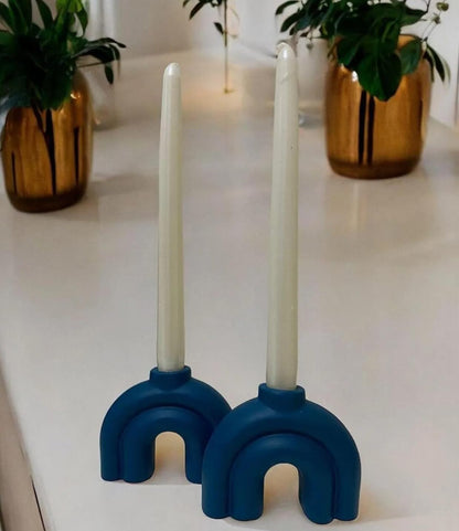 Kerzenständer im Vintage-Stil, Kerzenständer aus Keramik, handgefertigter Kerzenständer, kleiner Kerzenständer, Kerzenständer