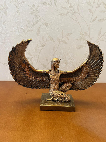 Egyptian Maat Statue with Open Wings, Ancient Egypt Maat Sculpture, Egyptian Winged Maat Figurine, Egyptian Mythology Statue of Maat, Maat Sculpture, Maat Statue, Maat Decor