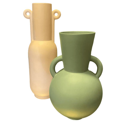 Modern Minimalist Vases Set of 2, Modern Home Decor, Minimalist Vase Set, Modern Vase, Decorative Vase, Round Modern Vase, Rustic Shelf Vase