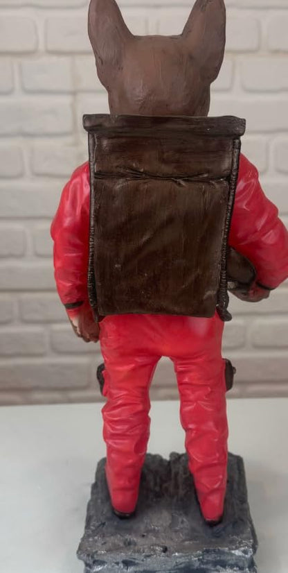 Astronaut BullDog Figurine, Dog In Spacesuit Statue, Space-Themed Bulldog Sculpture, Animal Astronaut Decor, Dog Lover Home Decor