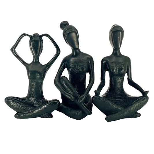 Abstract Yoga Figurines Set of 3, Zen Art Sculptures, Yoga Pose Tabletop Decor, Meditation Sculpture set, Yoga Figurine, Meditation Figurine, Yoga Sculpture, Yoga Statue