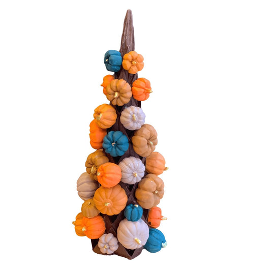 Colorful Pumpkin Tree, Outdoor Garden Decoration, Pumpkin Tree Decor, Pumpkin Tower Decor, Outdoor Autumn Sculpture, Unique Pumpkin Decor, Pumpkin Statue, Pumpkin Sculpture