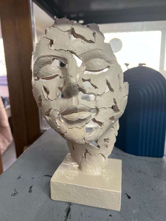 Female Face Sculpture, Abstract Face Decor, Handmade Face Statue, Artistic Face Bust, Abstract Head Statue, Face Statue, Face Decor, Face Figurine, Face Objects, Abstract Face Statue