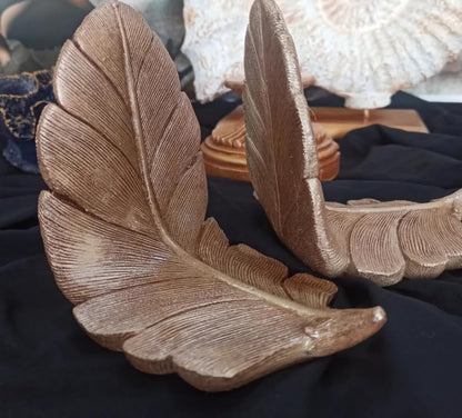 Feather Bookends for Shelves and Desk, Decorative Bookends, Unique Gifts for Book Lovers, Feather Bookends, Unique Book Lover Gifts, Feather Bookshelf, Feather Home Decor
