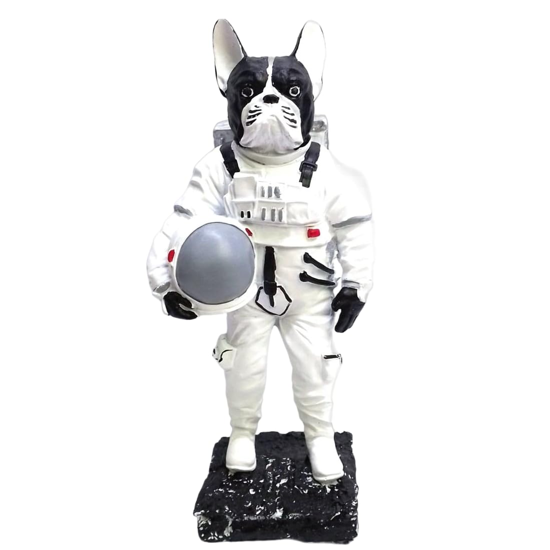 Astronaut BullDog Figurine, Dog In Spacesuit Statue, Space-Themed Bulldog Sculpture, Animal Astronaut Decor, Dog Lover Home Decor
