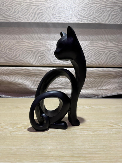 Abstract Cat Sculpture, Minimalist Cat Figurine, Geometric Cat Ornament, Cat Lover Gift, Home Accent, Geometric Cat Statue, Cat Sculpture, Cat Figurine
