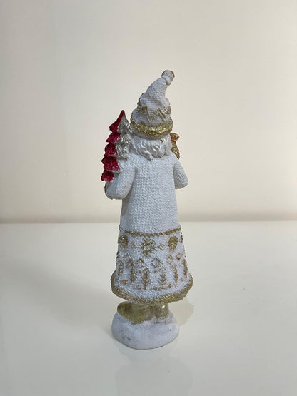 Santa Claus Figurine, Hand-Painted Christmas Decoration, Christmas Holiday Decor, Christmas Santa Statue, Christmas Santa Sculpture, Santa Statue, Santa Decor