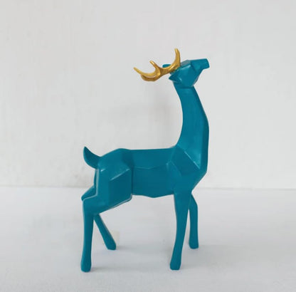 Modern Cubic Deer Statue, Geometric Deer Sculpture, Cubic Deer Statue, Cubic Deer Sculpture, Geometric Reindeer Decor, Cubic Reindeer Statue