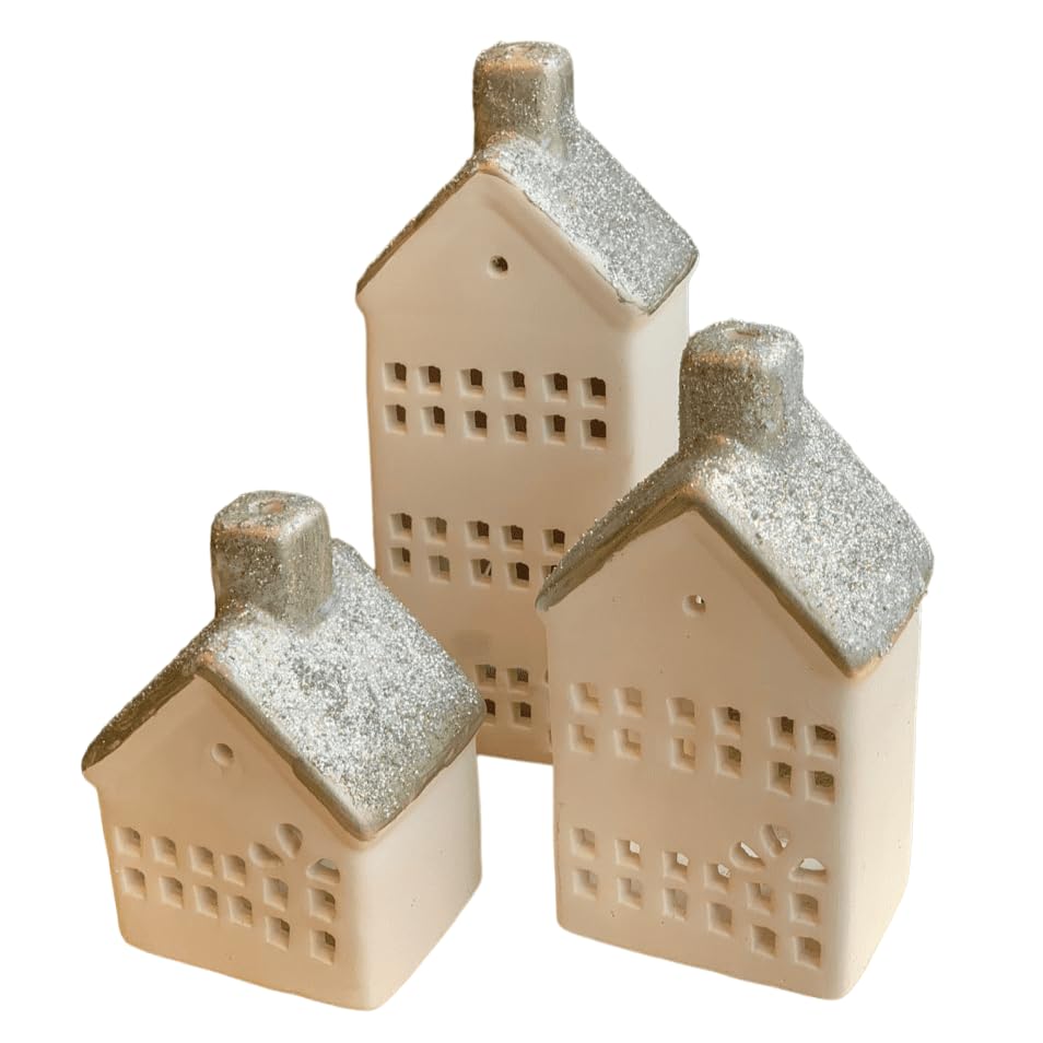 Handgemachtes Haus Kerzenhalter Set, Haus Kerzenständer, Haus Kerzenhalter, Bauernhaus Kerzen Dekor, Geschenk für Kerzenliebhaber, handgemachte Kerze