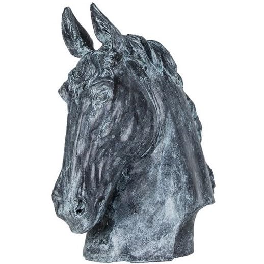Handmade Horse Head Statue, Elegant Horse Figurine, Horse Head Statue, Horse Sculpture Art, Polyester Horse Statue, Elegant Horse Decor