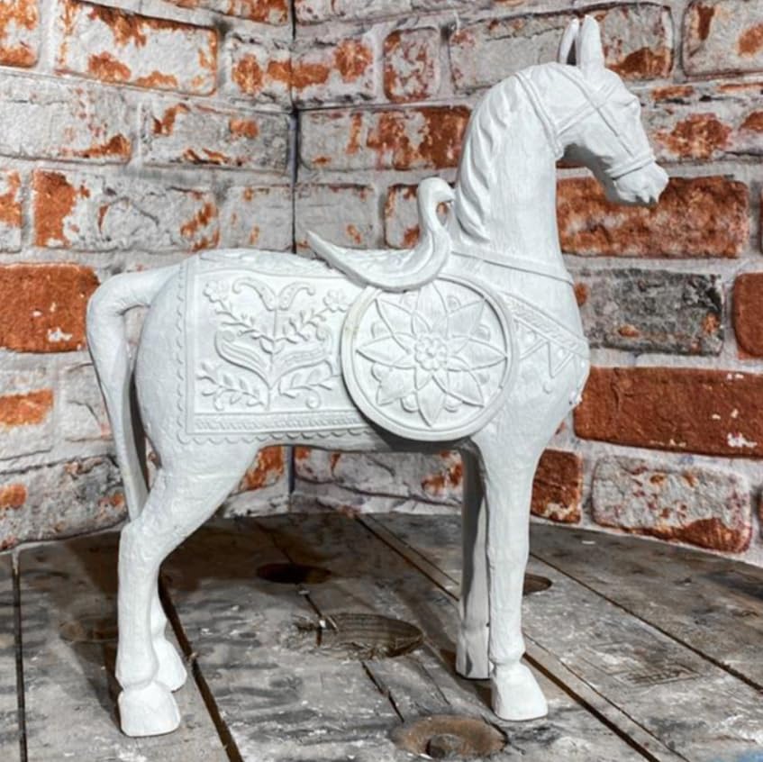 Antique Style Decorative Horse Statue, Ancient Horse Statue, Horse Decor Sculpture, Traditional Horse Statue, Historic Horse Figurine