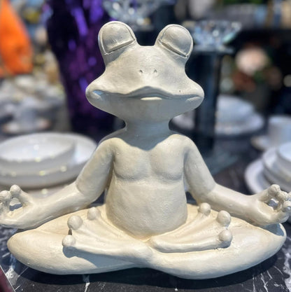Yoga Frog Statue, Zen Meditation Frog Figurine, Outdoor Frog Sculpture, Yoga Frog Figurine, Meditation Frog Decor, Zen Garden Statue, Frog Decor, Frog Sculpture, Frog Statue, Frog Figurine