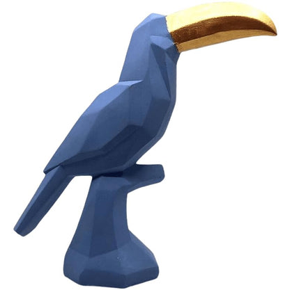 Geometric Toucan Bird Statue, Cubic Toucan Bird Statue, Toucan Bird Statue, Toucan Statue, Modern Toucan Bird Statue, Toucan Bird Sculpture
