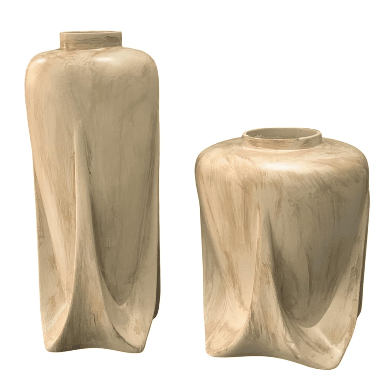 Modern Ceramic Vases Set of 2 or Single Piece, Unique Art Pottery Vase for Table or Shelf Display, Ceramic Modern Vase, Tall Modern Pottery