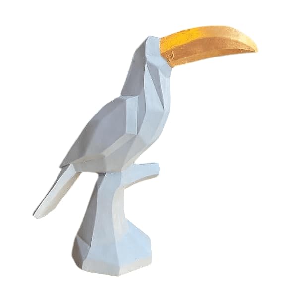 Geometric Toucan Bird Statue, Cubic Toucan Bird Statue, Toucan Bird Statue, Toucan Statue, Modern Toucan Bird Statue, Toucan Bird Sculpture