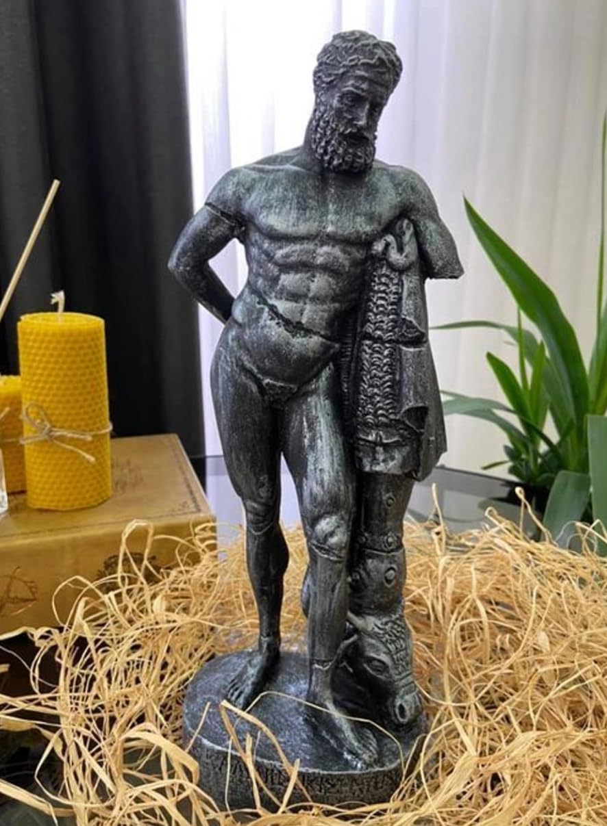 Antike griechische Herkules-Statue, handgemachte Mythologie-Statue, handgemachte Herkules-Skulptur, griechische Mythologie-Herkules-Figur, Herkules-Statue