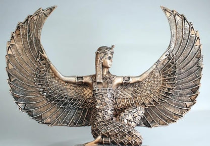 Egyptian Maat Statue with Open Wings, Ancient Egypt Maat Sculpture, Egyptian Winged Maat Figurine, Egyptian Mythology Statue of Maat, Maat Sculpture, Maat Statue, Maat Decor