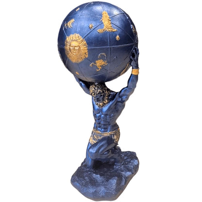 Atlas hält die Globus-Statue, Atlas-Figur, griechische Mythologie-Dekor, Atlas-Skulptur, Mythologie-Kunst-Dekor, Mythologie-Statue, Atlas-Büste-Dekor, Atlas-Statue