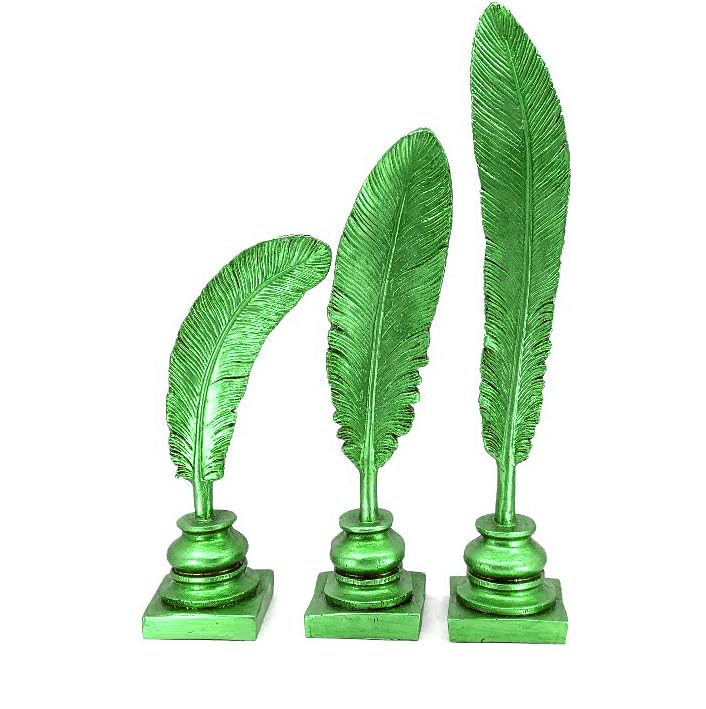 Feather Sculpture Set of 3, Feather Decor, Desk Feather Statue Set, Feather Accent Decor, Feather Statue, Feather Sculpture, Feather Objects, Feather Figurine